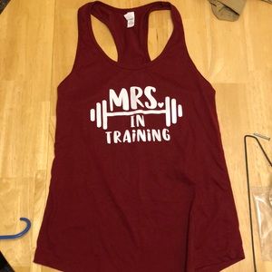 Racerback “Mrs. In Training” Tank— Size Large